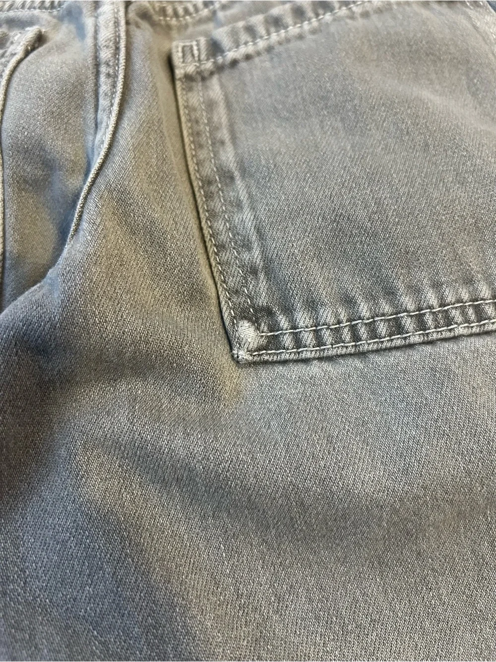 Zara Girls Gray Wide Leg Pleated Jeans Size 10 Adjustable Waist